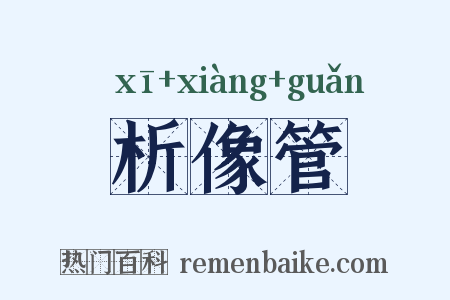 析像管是什么意思的图片